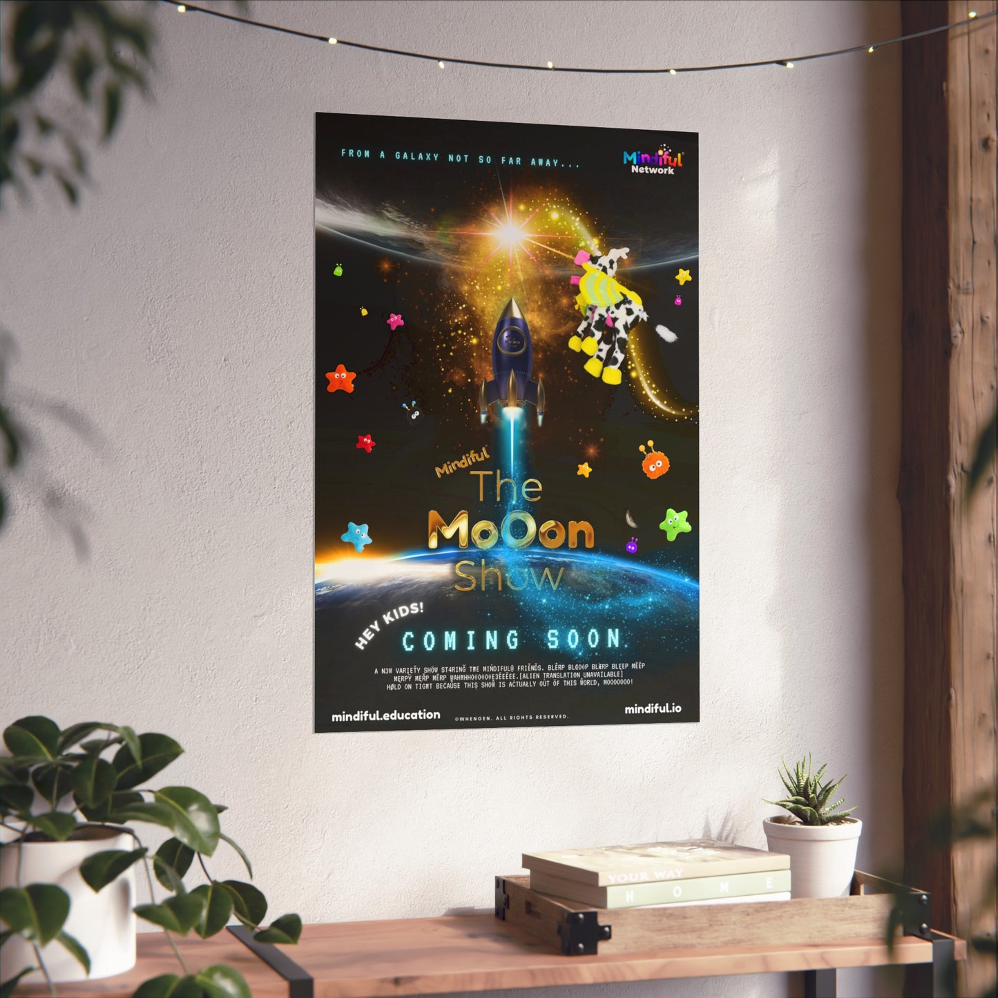 Mindiful® "Moon Show Coming Soon" Matte Vertical Poster