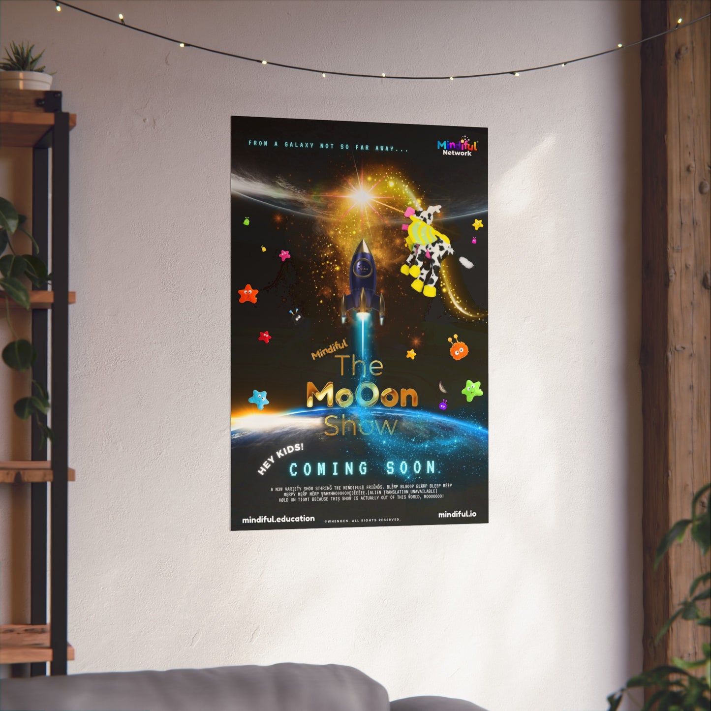 Mindiful® "Moon Show Coming Soon" Matte Vertical Poster