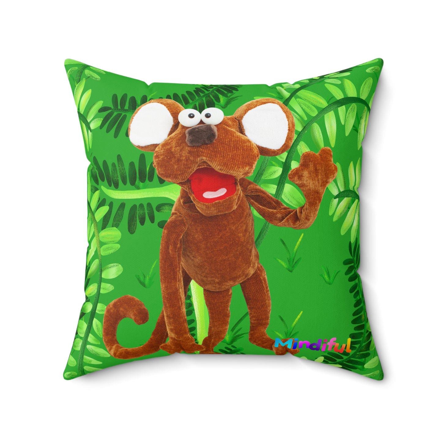 Mindiful® "Marty Jungle Party" Square Pillow