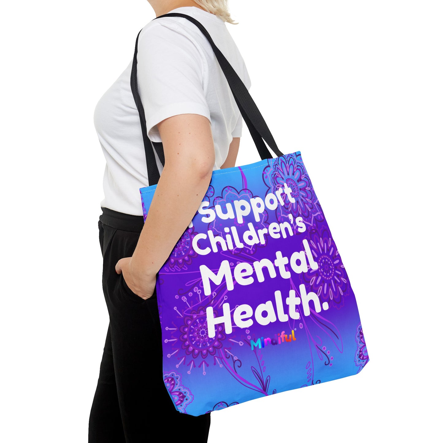 Mindiful® "I Support Children's Mental Health" Grace Tote Bag