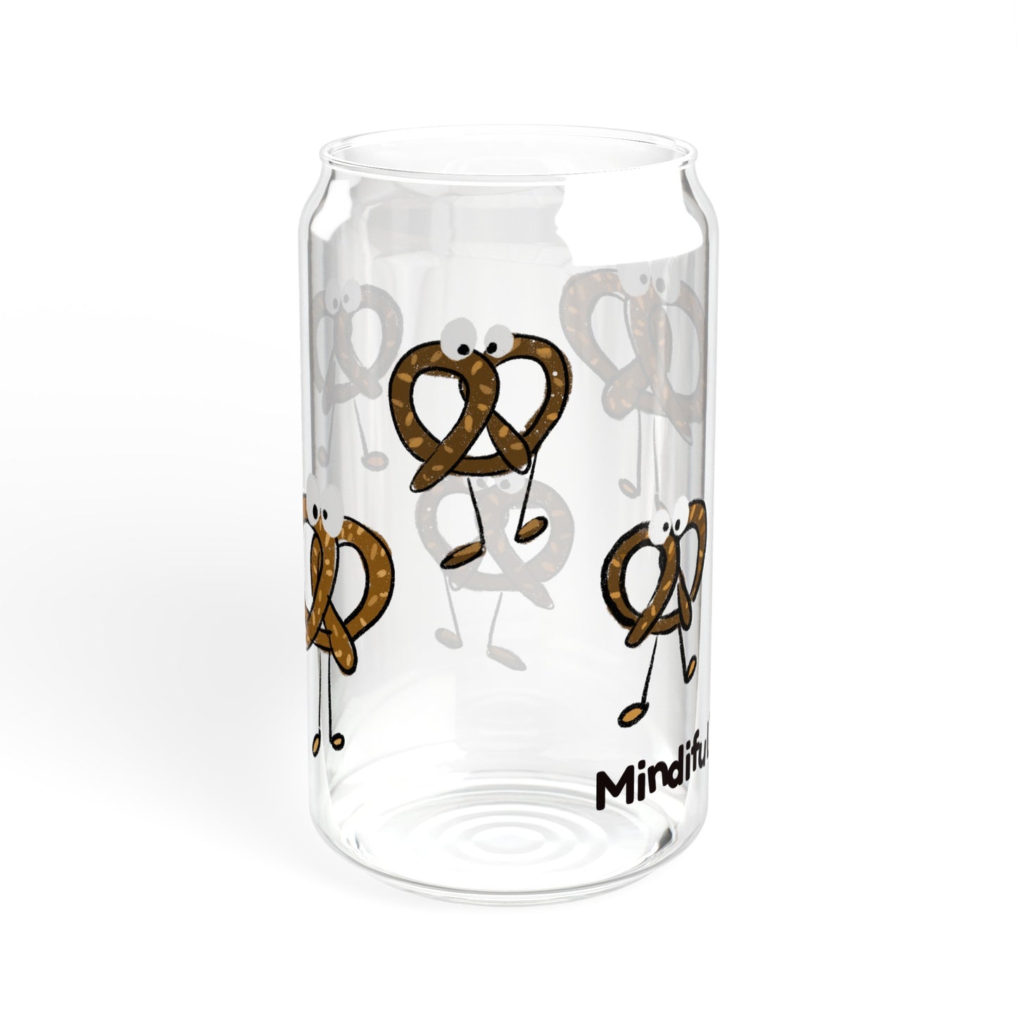 Silly Sippers GLASS with or w/o Straw, 16oz - Prancing Pretzels