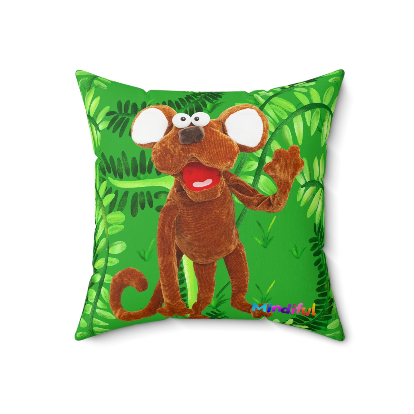 Mindiful® "Marty Jungle Party" Square Pillow