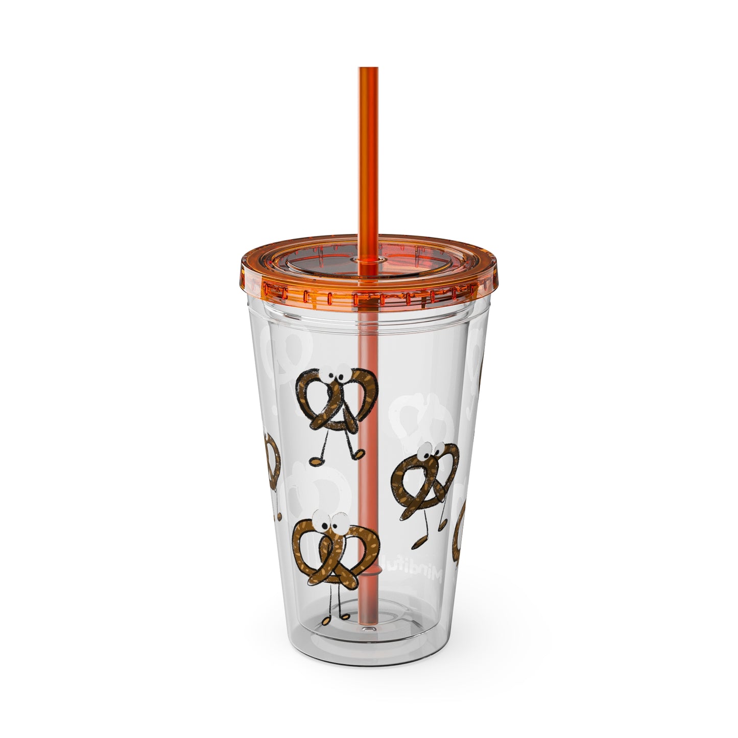 Silly Sippers BPA FREE ACRYLIC Tumbler with Straw, 16oz - Prancing Pretzels