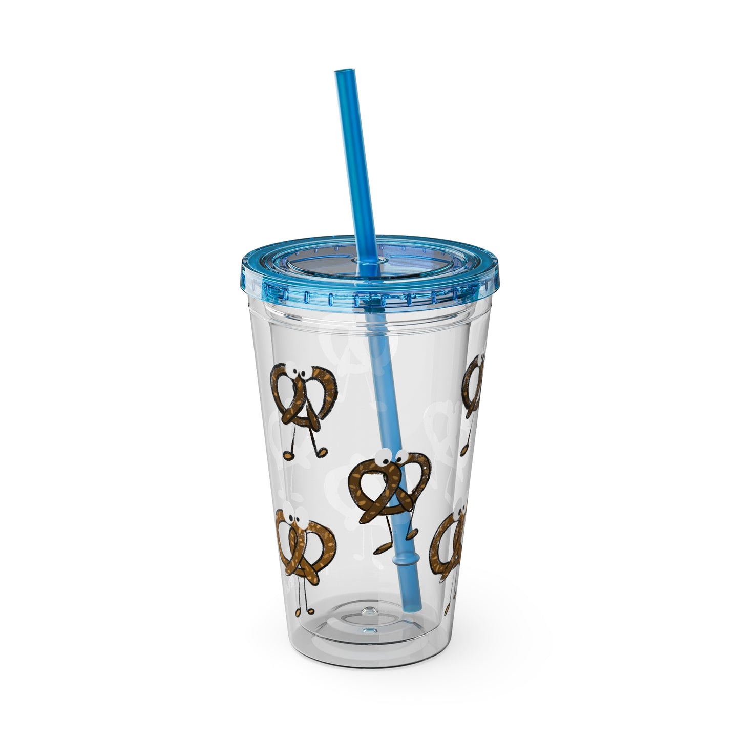 Silly Sippers BPA FREE ACRYLIC Tumbler with Straw, 16oz - Prancing Pretzels