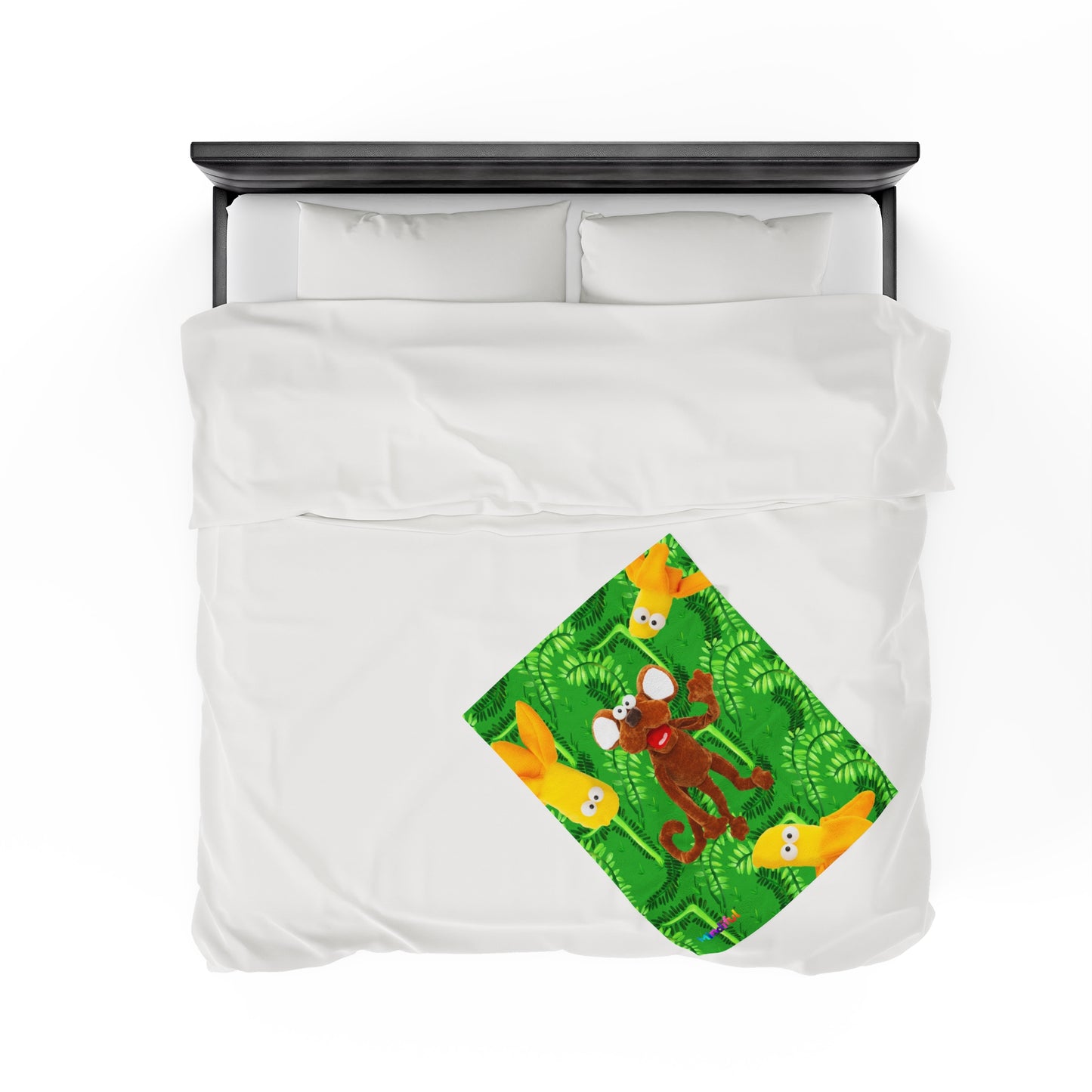 Mindiful® "Marty Jungle Party" Velveteen Plush Snuggle Blanket