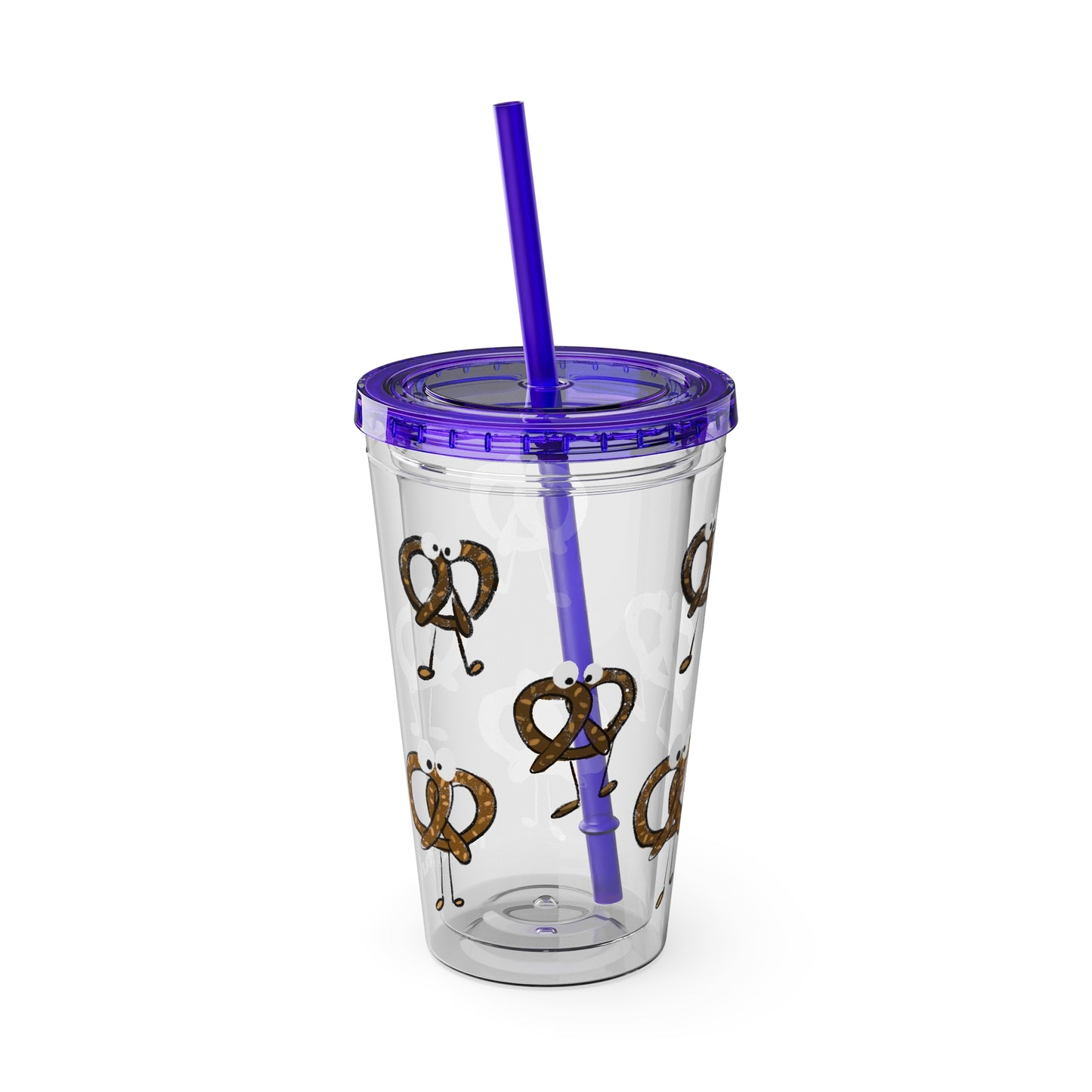 Silly Sippers BPA FREE ACRYLIC Tumbler with Straw, 16oz - Prancing Pretzels