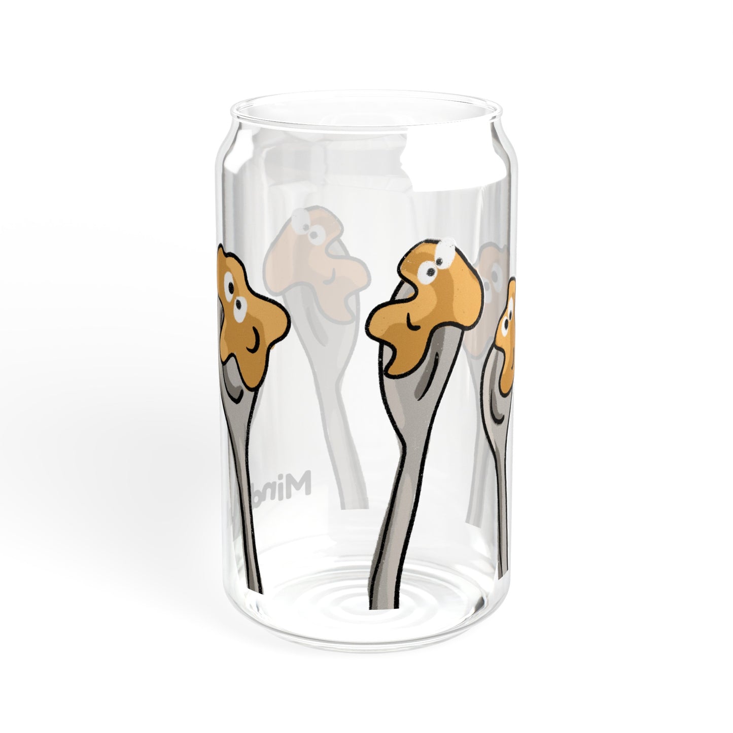 Silly Sippers GLASS with or w/o Straw, 16oz - Positive Peanut Butter