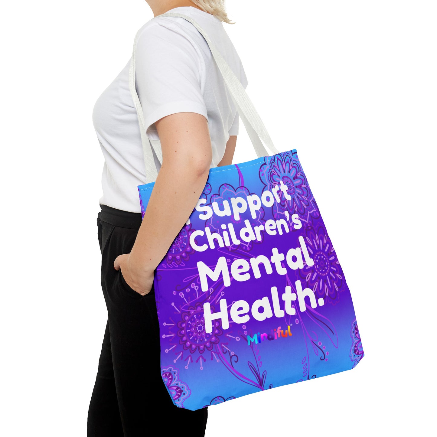 Mindiful® "I Support Children's Mental Health" Grace Tote Bag