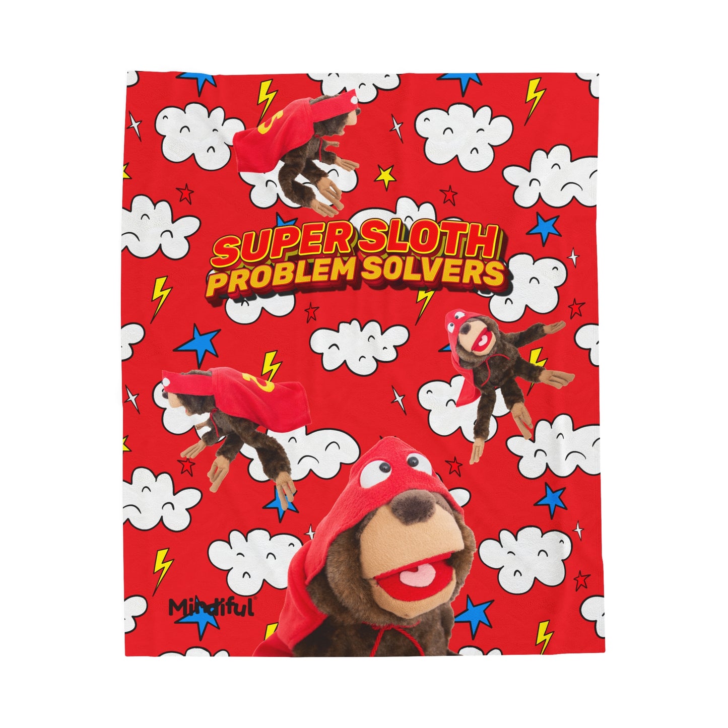 Mindiful® "Super Sloth Problem Solvers" Velveteen Plush Snuggle Blanket