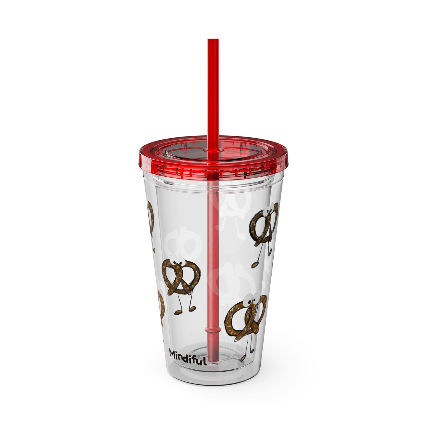 Silly Sippers BPA FREE ACRYLIC Tumbler with Straw, 16oz - Prancing Pretzels