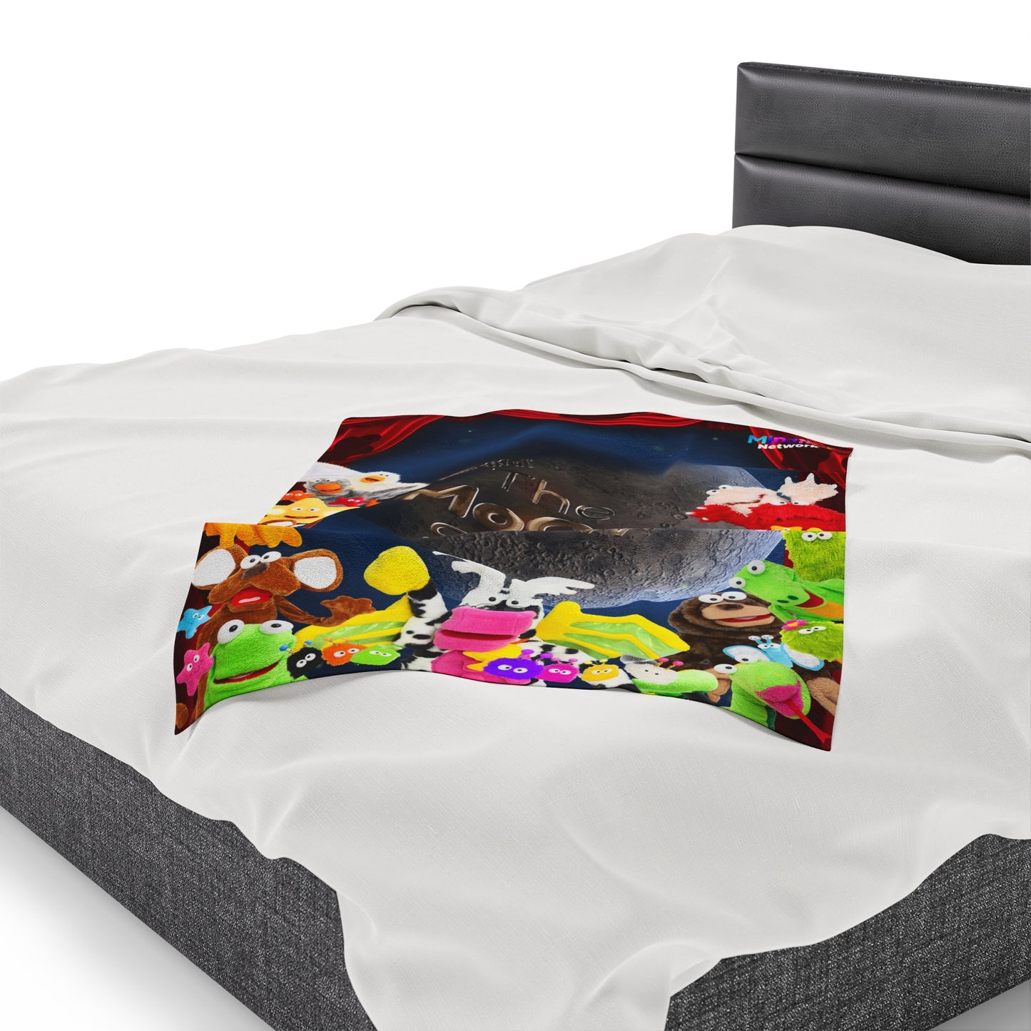 Mindiful® "The Moon Show Showtime" Velveteen Plush Snuggle Blanket