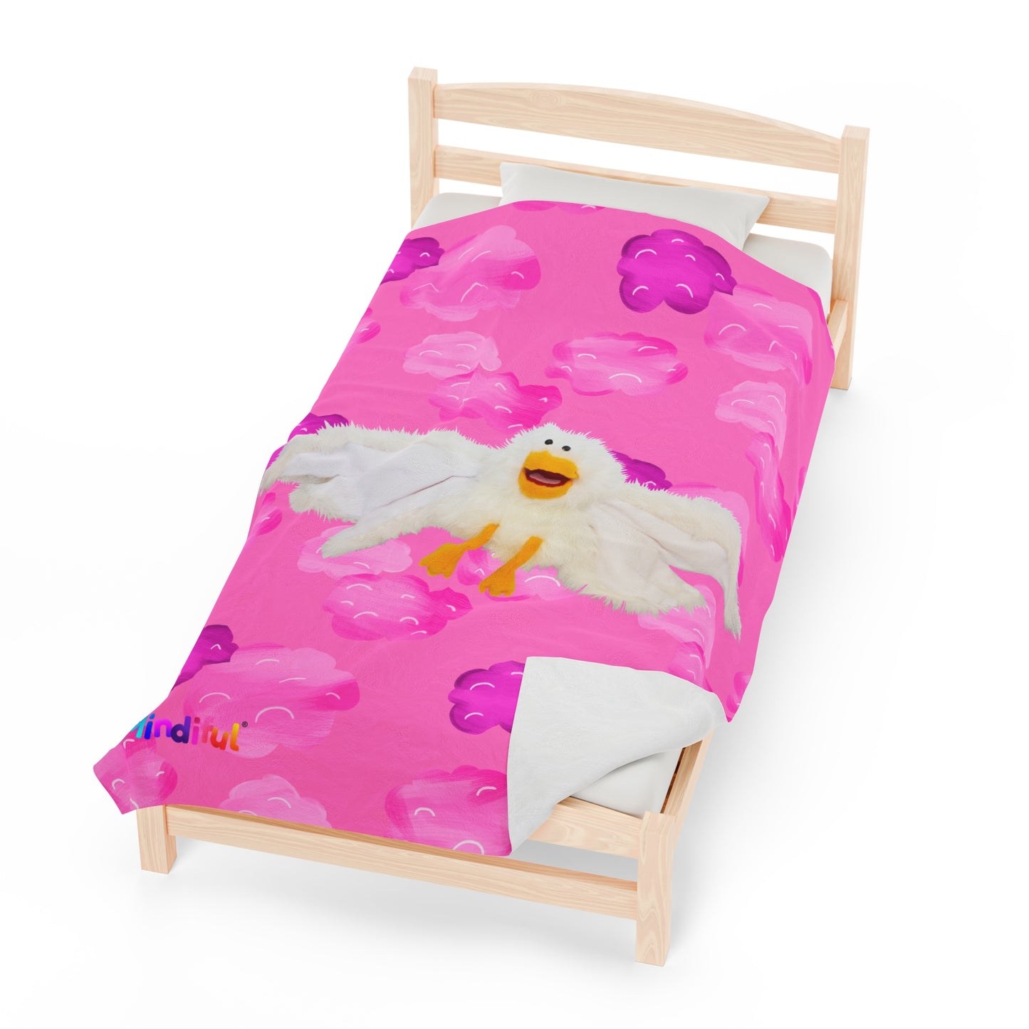 Mindiful® "Little Bird" Velveteen Plush Snuggle Blanket