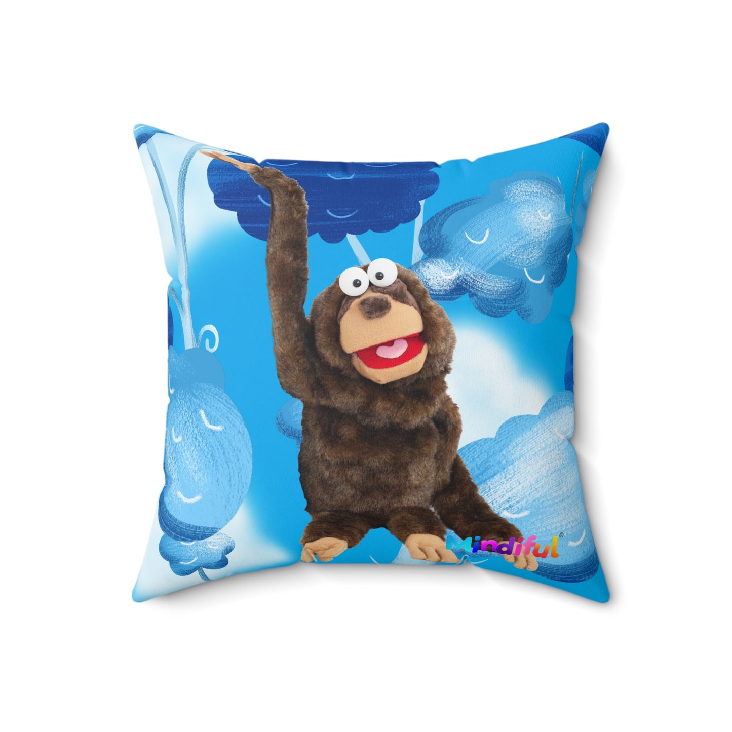 Mindiful® "Cloudy with a Chance of Steve" Square Pillow