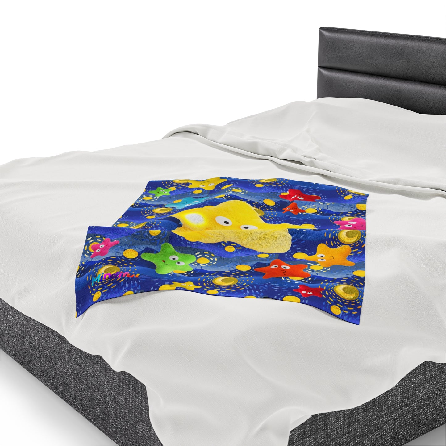 Mindiful® "Starry Starry Starling" Velveteen Plush Snuggle Blanket