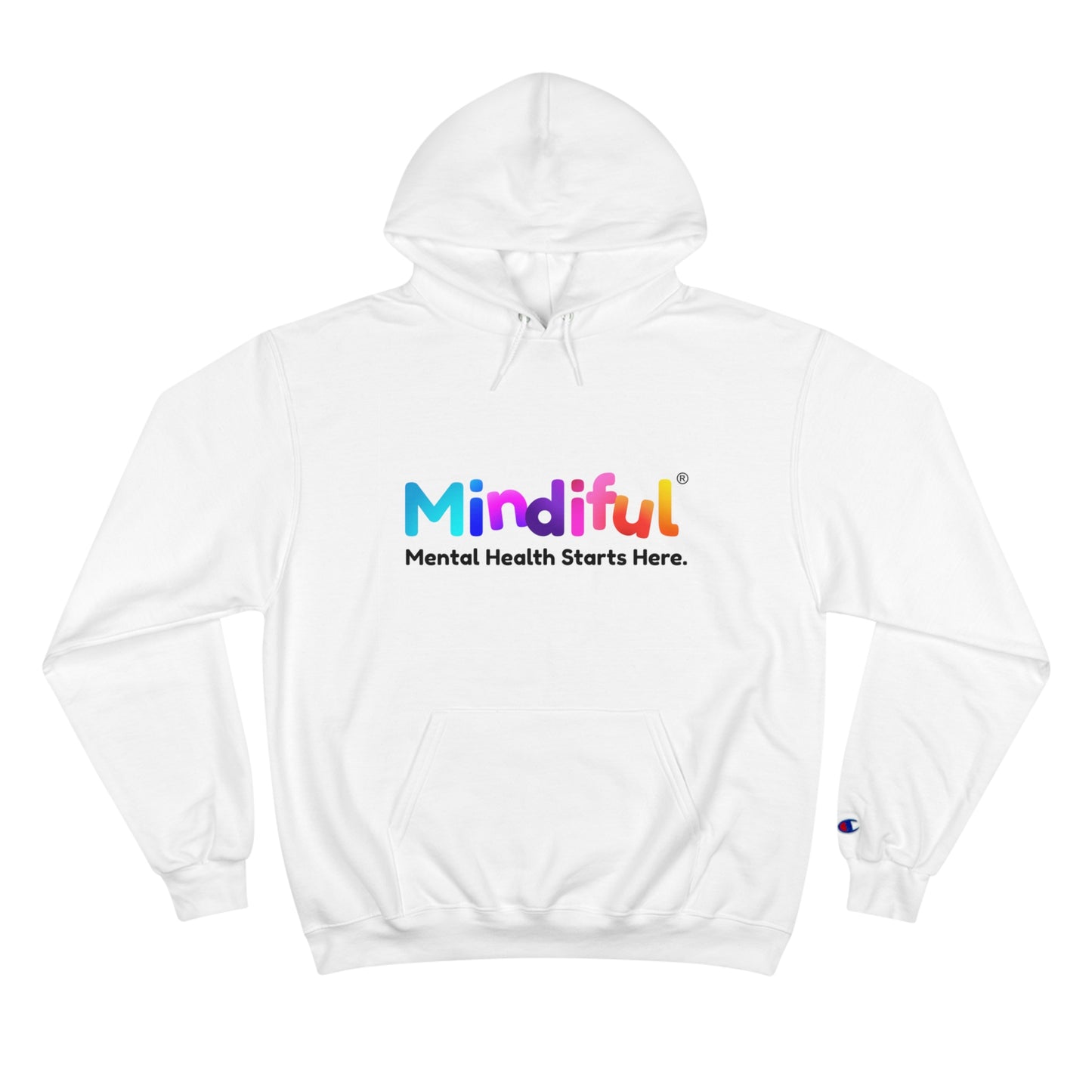 Mindiful® "I Support Children's Mental Health" Adult Champion Hoodie White