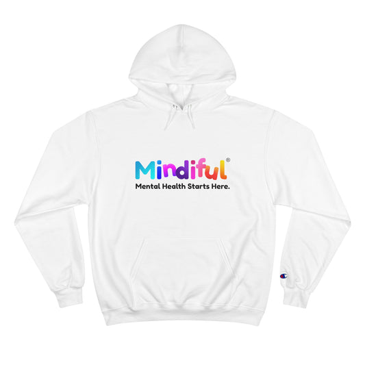 Mindiful® "I Support Children's Mental Health" Adult Champion Hoodie White