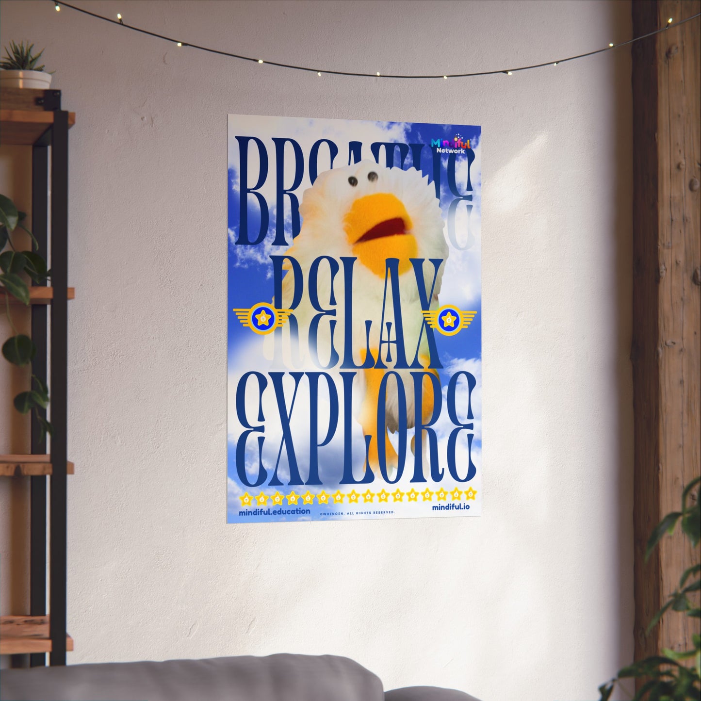 Mindiful® "Breathe Relax Explore" Matte Vertical Poster