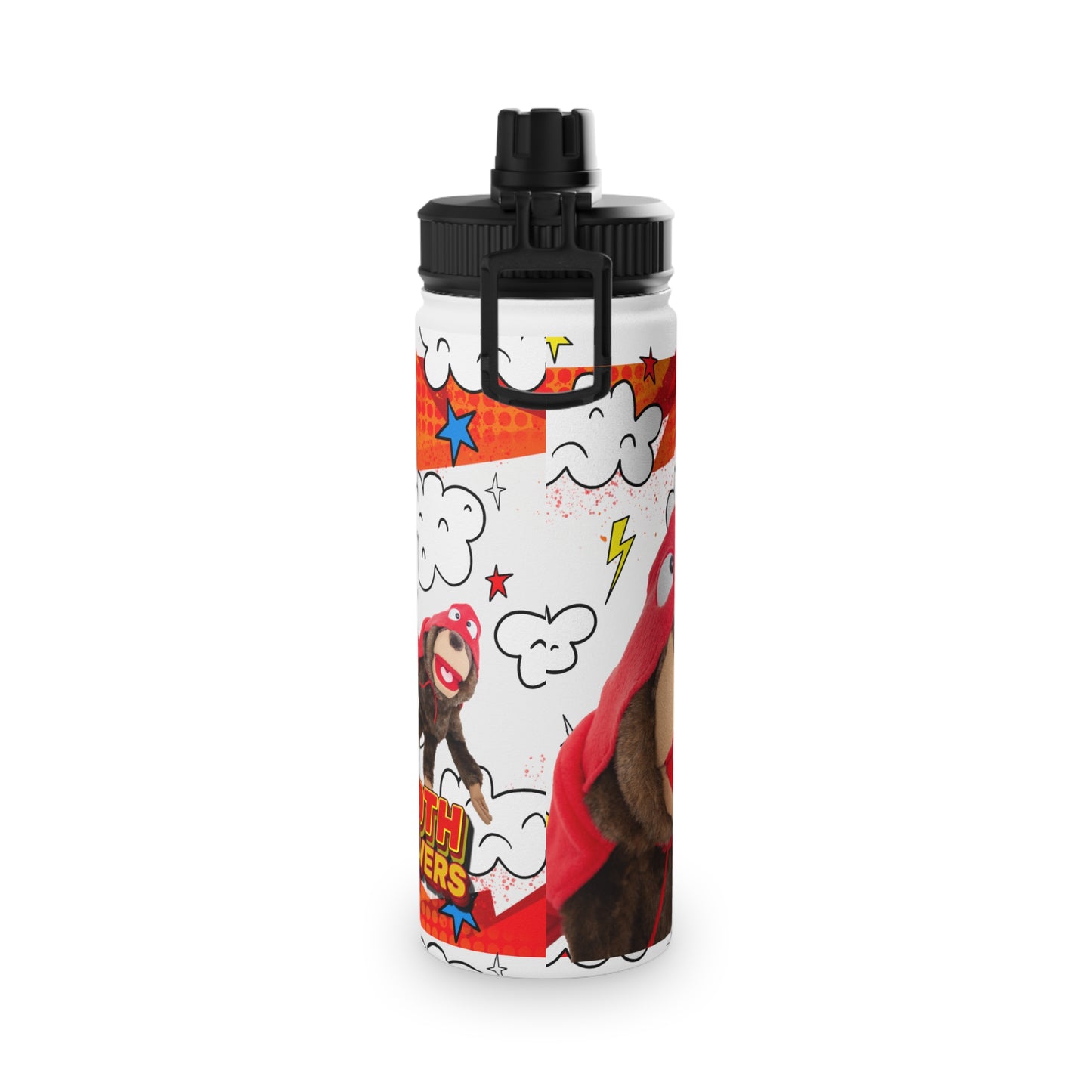 Mindiful® "Super Sloth Problem Solvers" Stainless Steel Water Bottle, Sports Lid