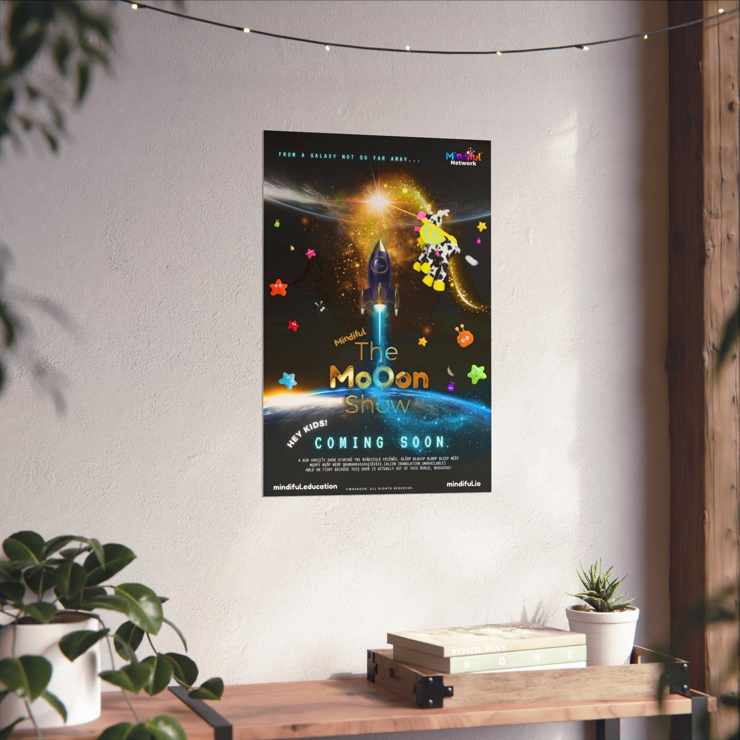 Mindiful® "Moon Show Coming Soon" Matte Vertical Poster