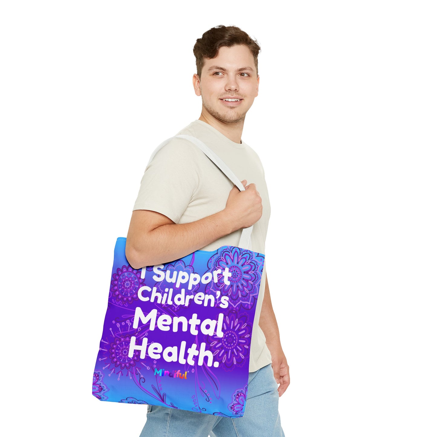 Mindiful® "I Support Children's Mental Health" Grace Tote Bag