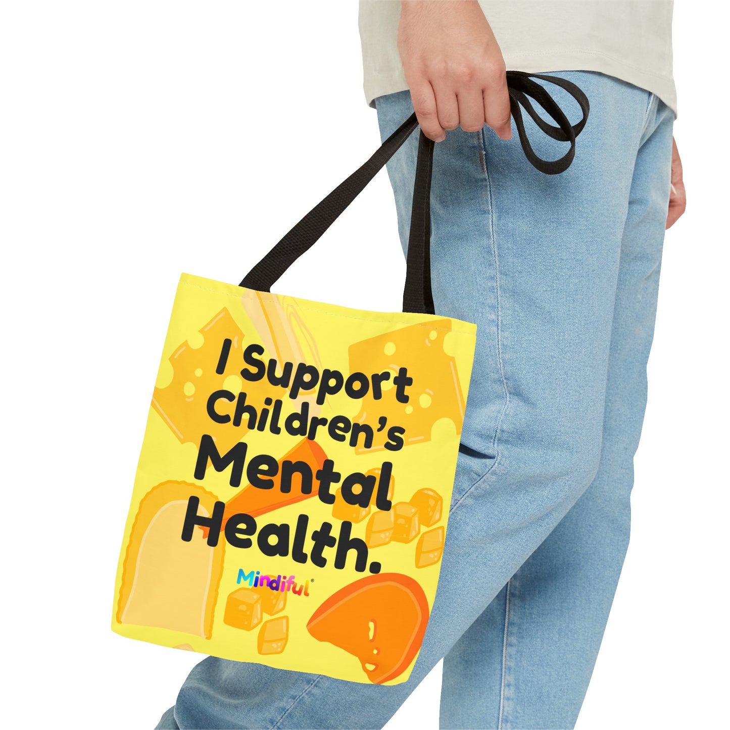 Mindiful® "I Support Children's Mental Health" Snorey Cheese Tote Bag