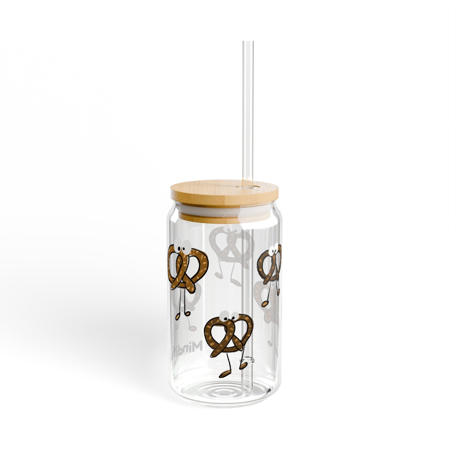 Silly Sippers GLASS with or w/o Straw, 16oz - Prancing Pretzels