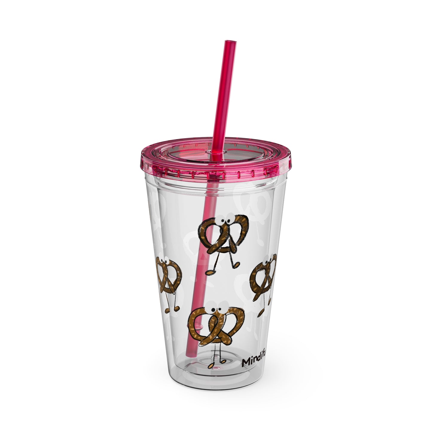 Silly Sippers BPA FREE ACRYLIC Tumbler with Straw, 16oz - Prancing Pretzels