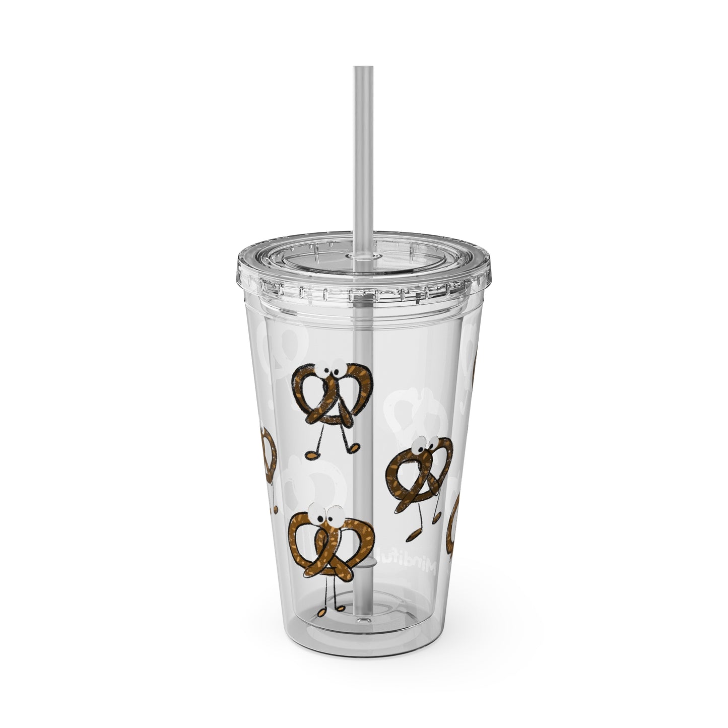 Silly Sippers BPA FREE ACRYLIC Tumbler with Straw, 16oz - Prancing Pretzels