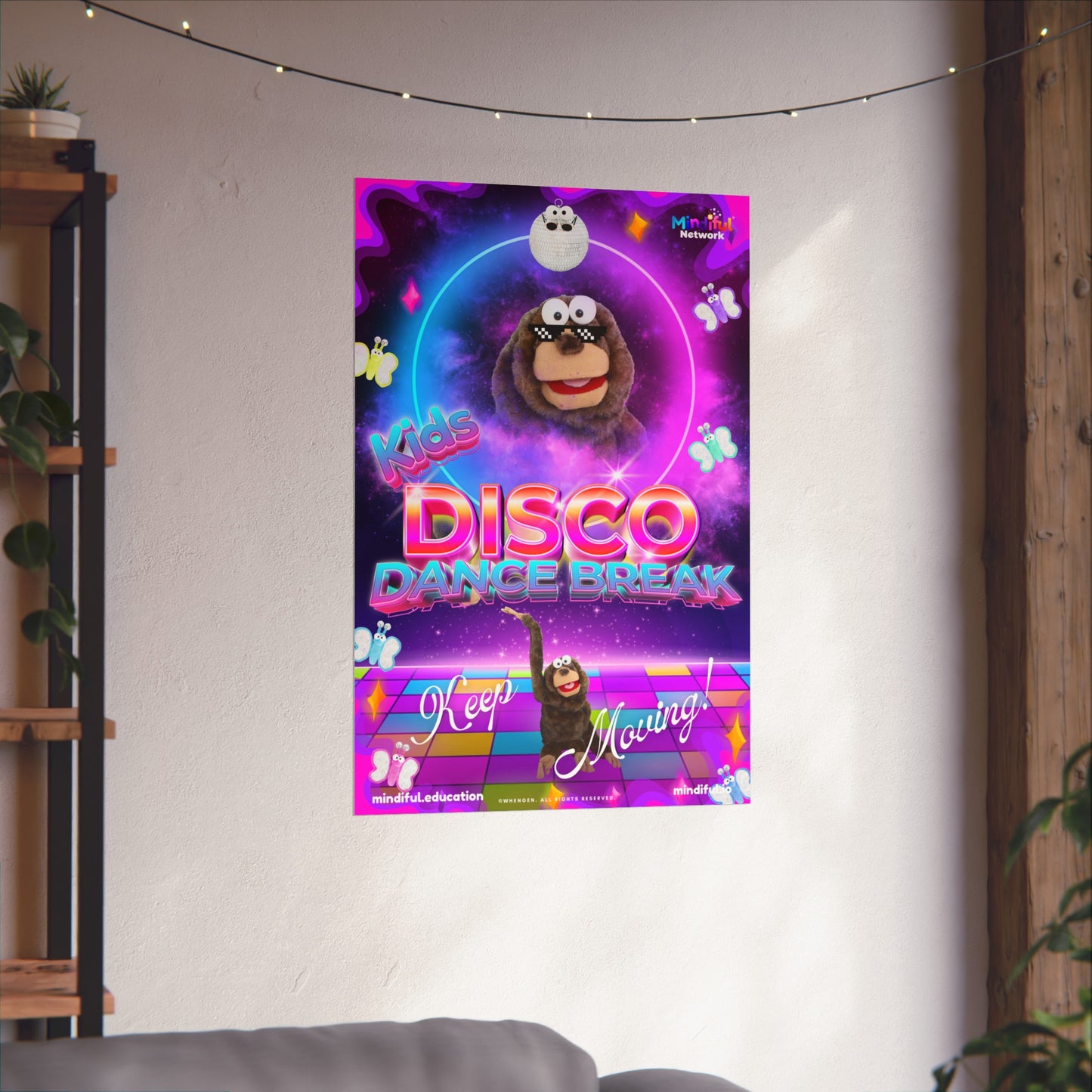 Mindiful® "Kids Disco Dance Break" Matte Vertical Poster