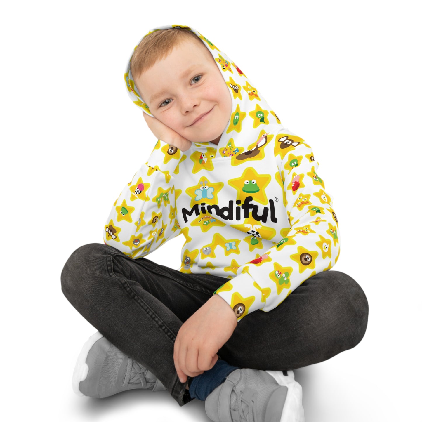 Mindiful® "I Support Children's Mental Health" Stars Children's Hoodie