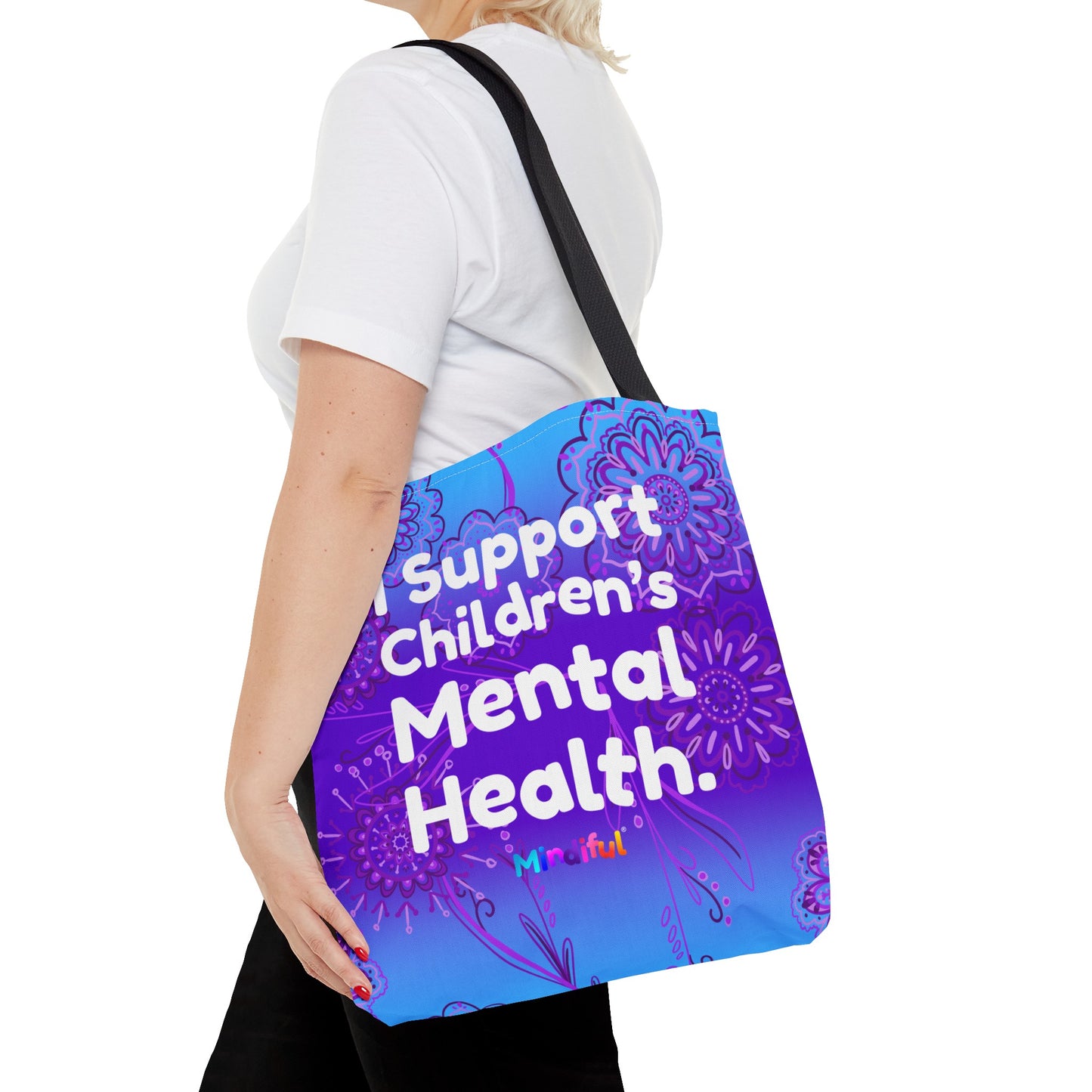 Mindiful® "I Support Children's Mental Health" Grace Tote Bag