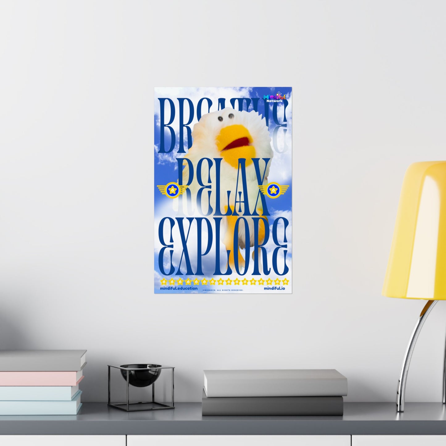 Mindiful® "Breathe Relax Explore" Matte Vertical Poster