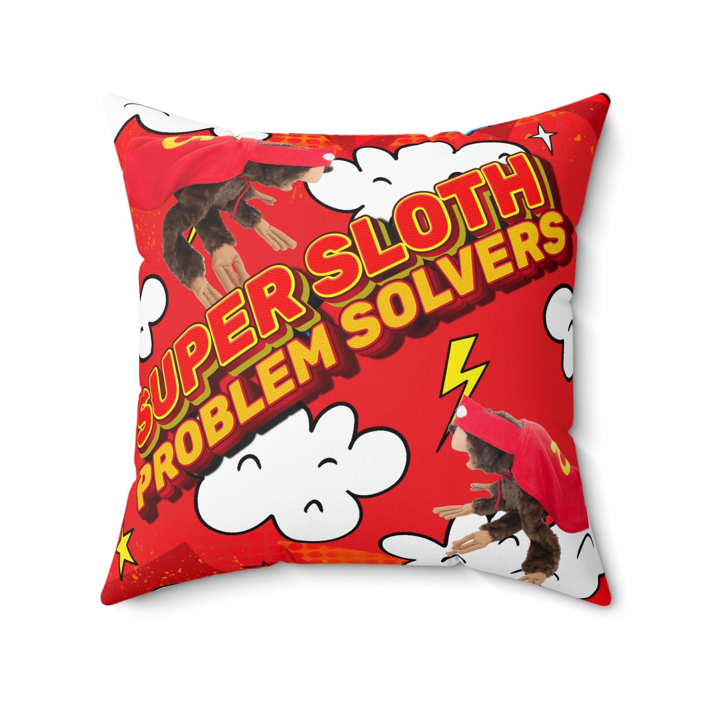 Mindiful® "Super Sloth Problem Solvers" Square Pillow