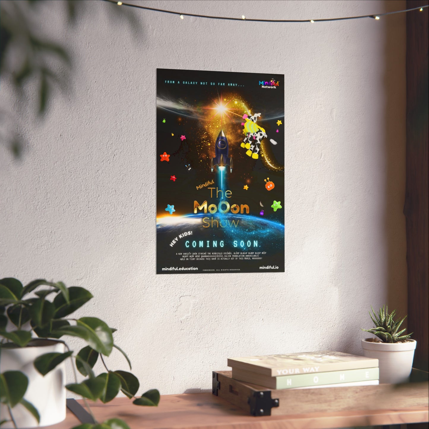 Mindiful® "Moon Show Coming Soon" Matte Vertical Poster