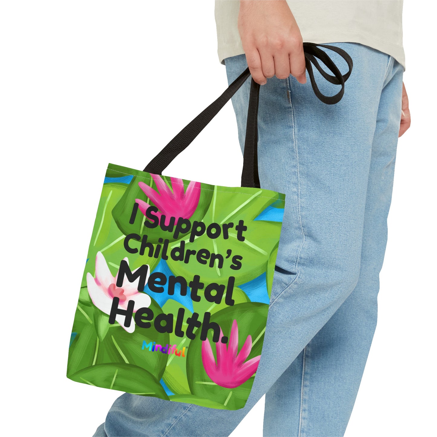 Mindiful® "I Support Children's Mental Health" Puddles Tote Bag