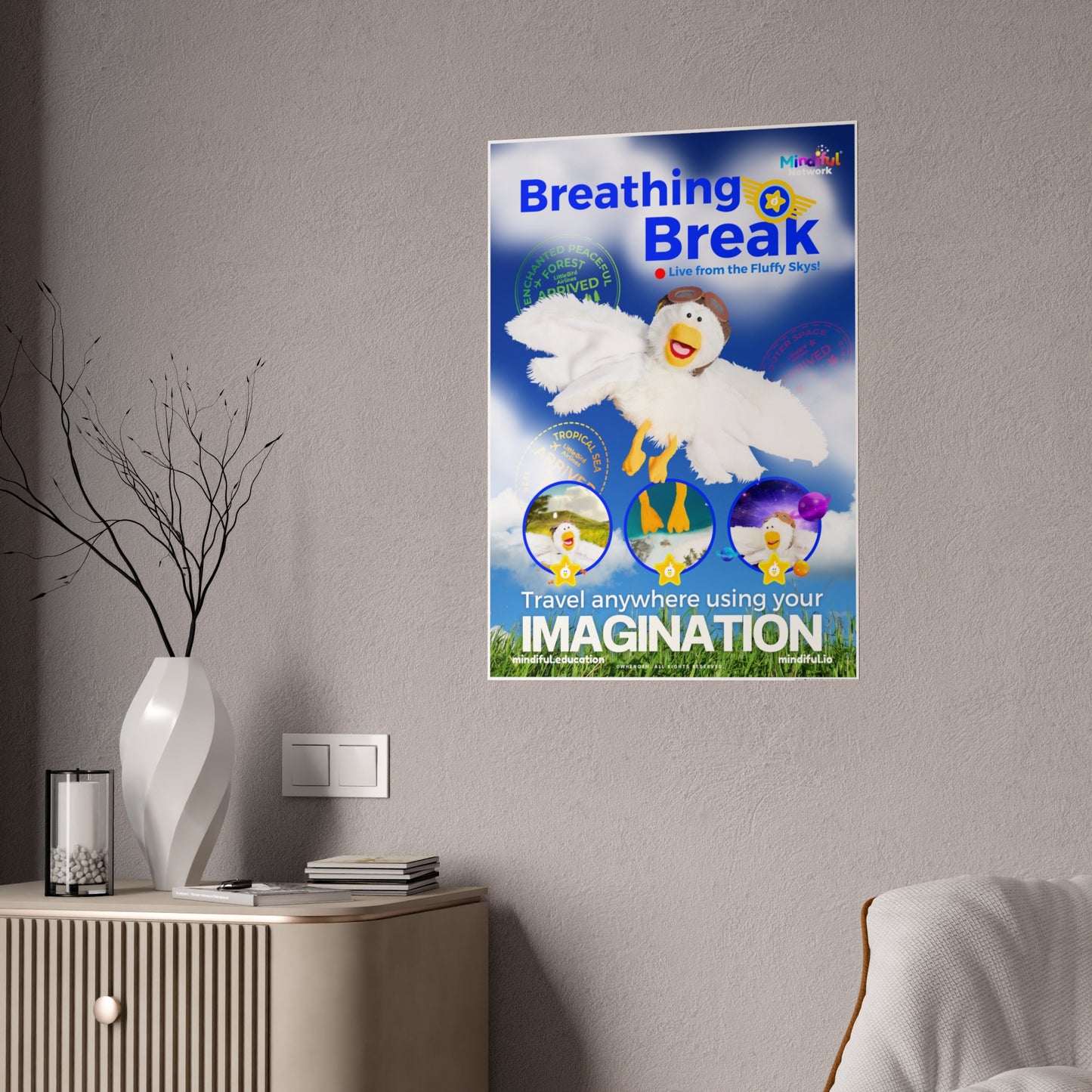 Mindiful® "Breathing Break" GLOSSY Poster