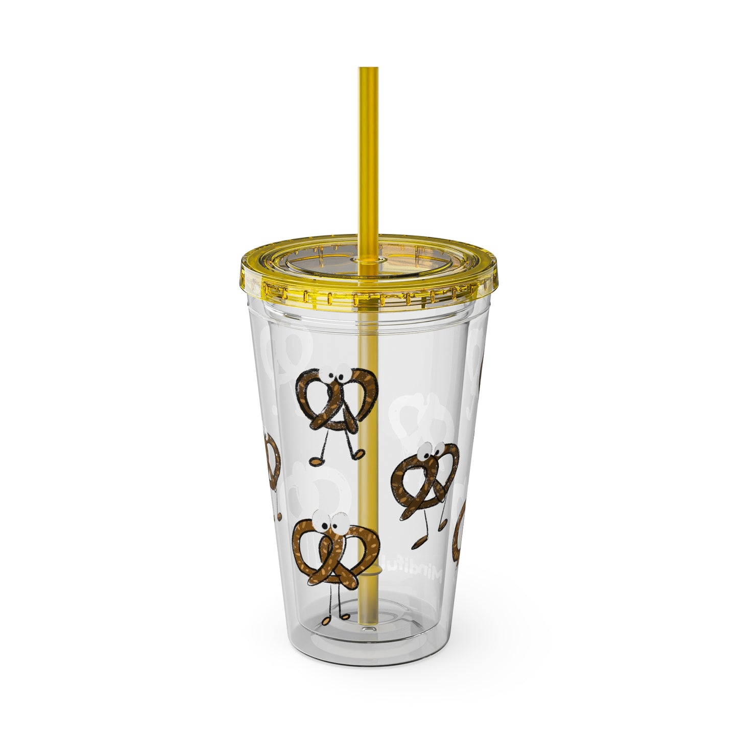 Silly Sippers BPA FREE ACRYLIC Tumbler with Straw, 16oz - Prancing Pretzels