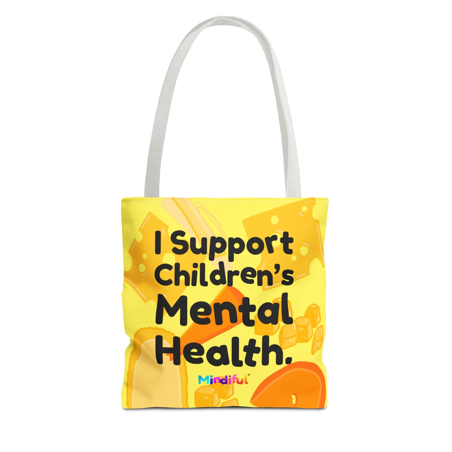 Mindiful® "I Support Children's Mental Health" Snorey Cheese Tote Bag