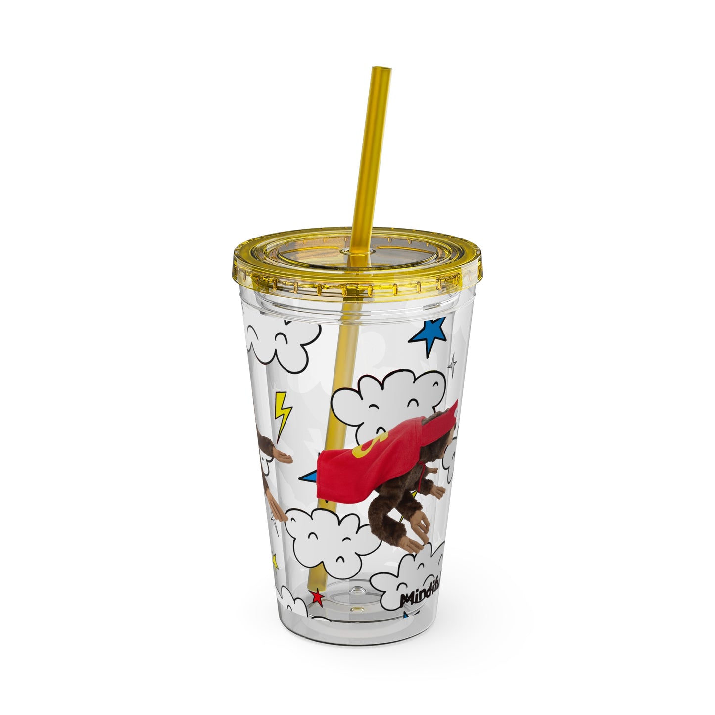 Super Sloth Super Sipper! BPA FREE ACRYLIC Tumbler with Straw, 16oz