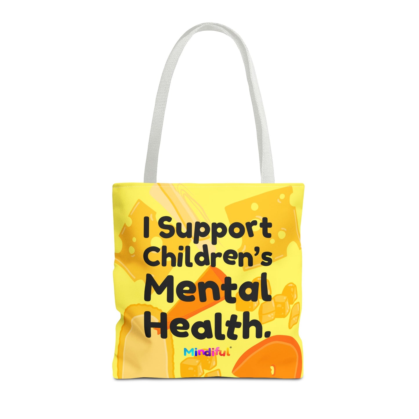 Mindiful® "I Support Children's Mental Health" Snorey Cheese Tote Bag