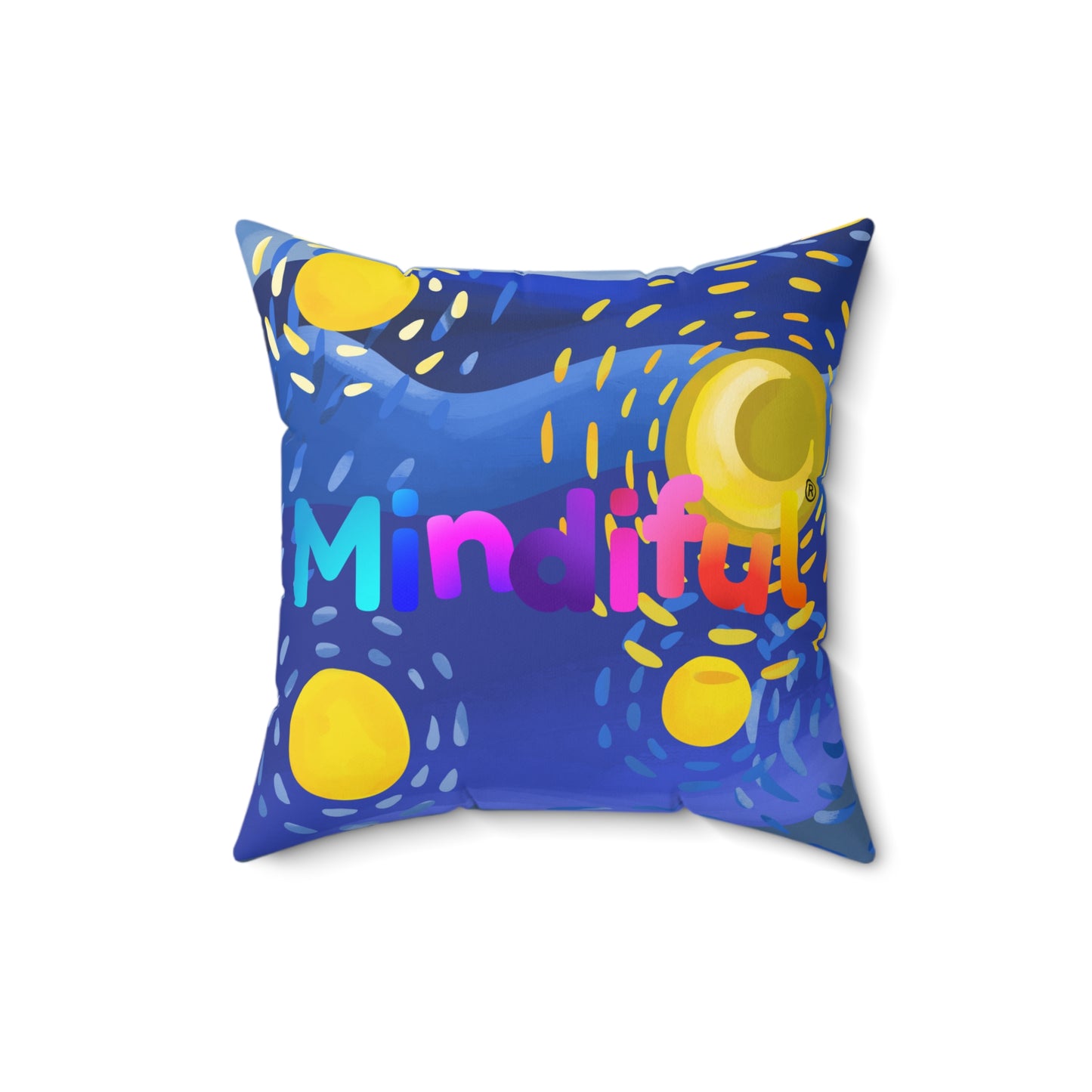 Mindiful® "Starry Starry Starling" Square Pillow