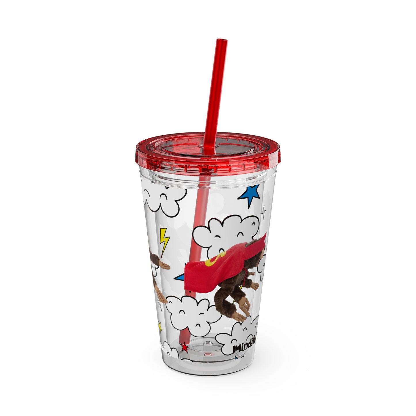 Super Sloth Super Sipper! BPA FREE ACRYLIC Tumbler with Straw, 16oz