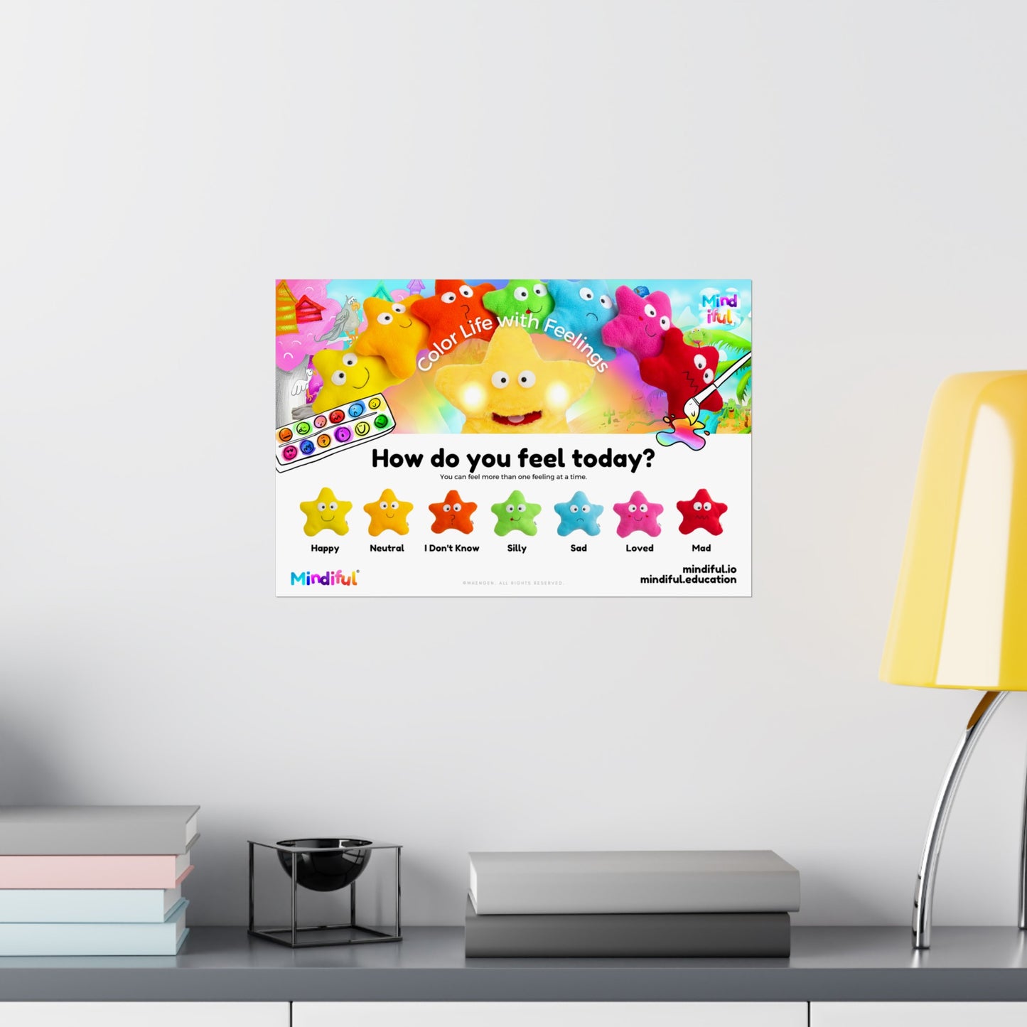 Mindiful® "How Do You Feel Today?" Colorful - Matte Horizontal Poster