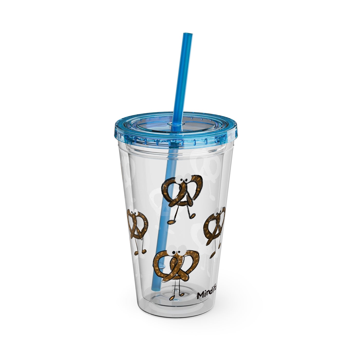 Silly Sippers BPA FREE ACRYLIC Tumbler with Straw, 16oz - Prancing Pretzels