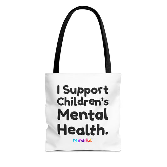 Mindiful® "I Support Children's Mental Health" Tote Bag