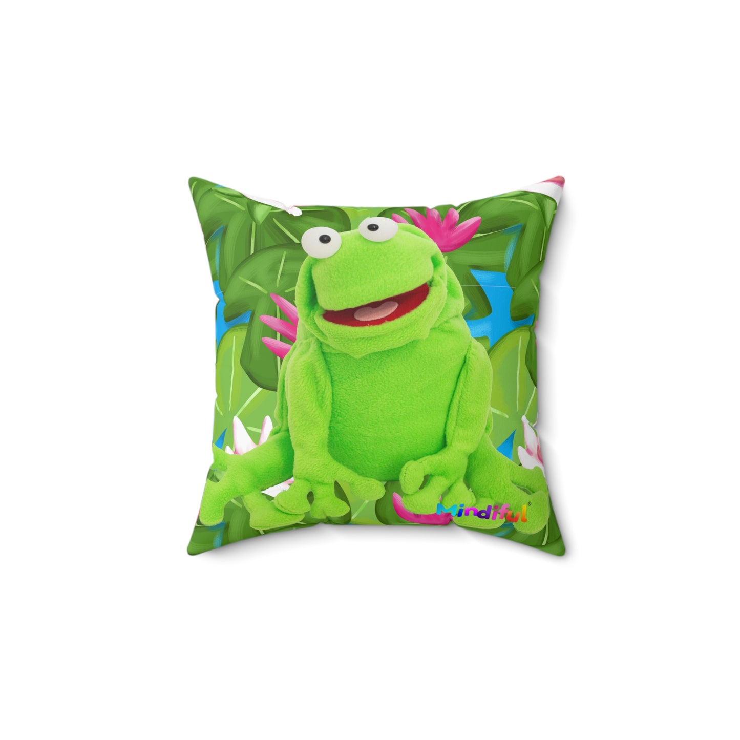 Mindiful® "Lily Pad Puddles" Square Pillow