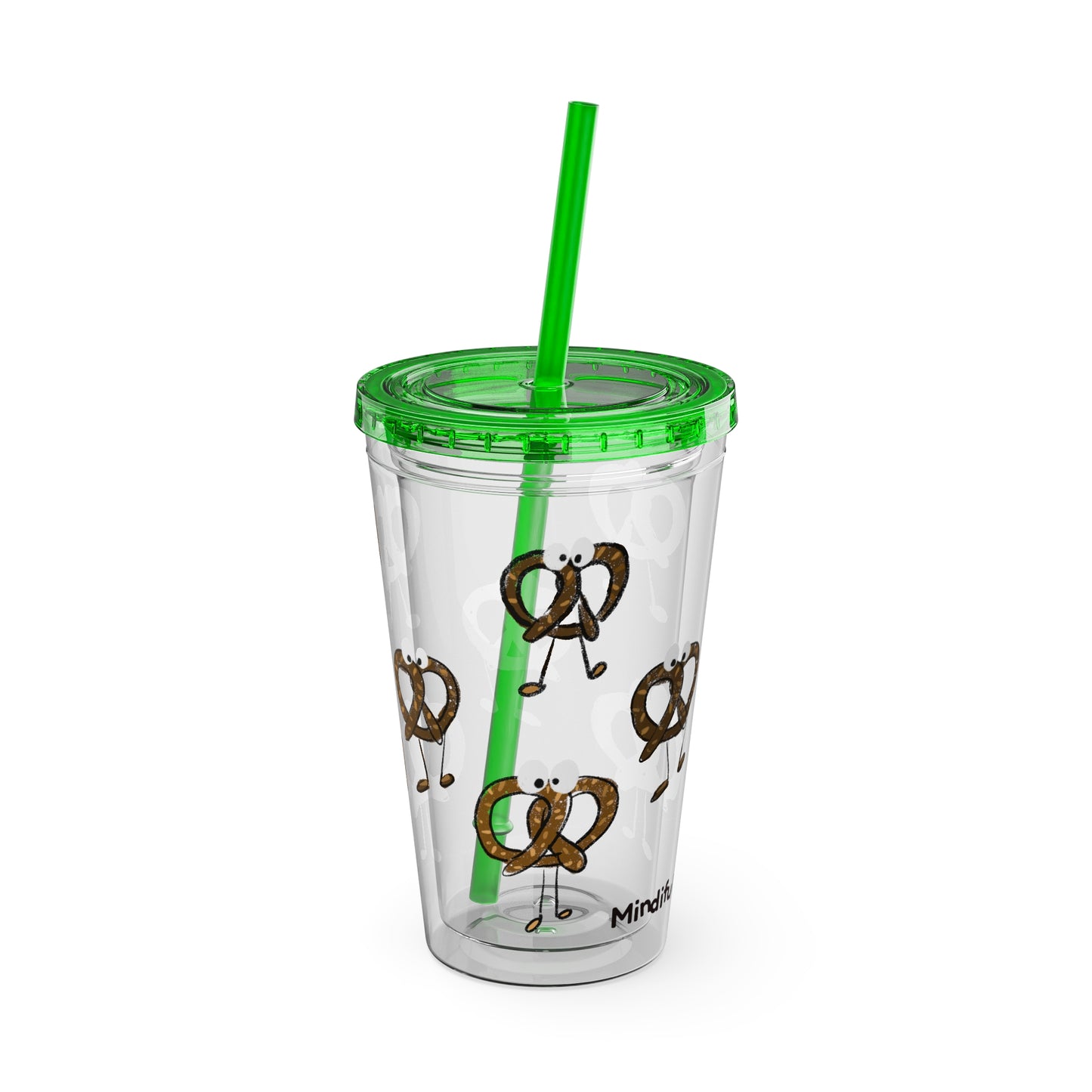 Silly Sippers BPA FREE ACRYLIC Tumbler with Straw, 16oz - Prancing Pretzels