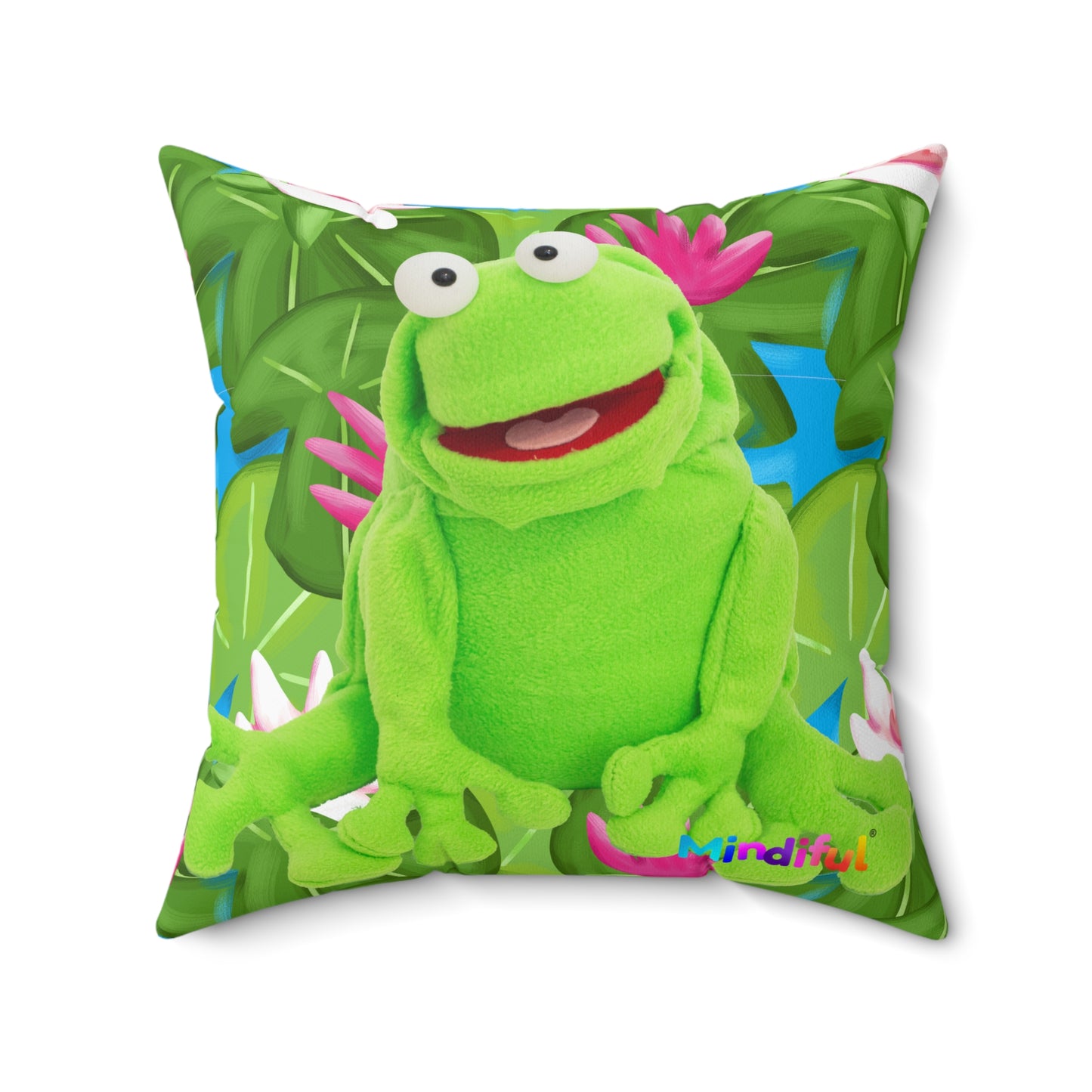 Mindiful® "Lily Pad Puddles" Square Pillow