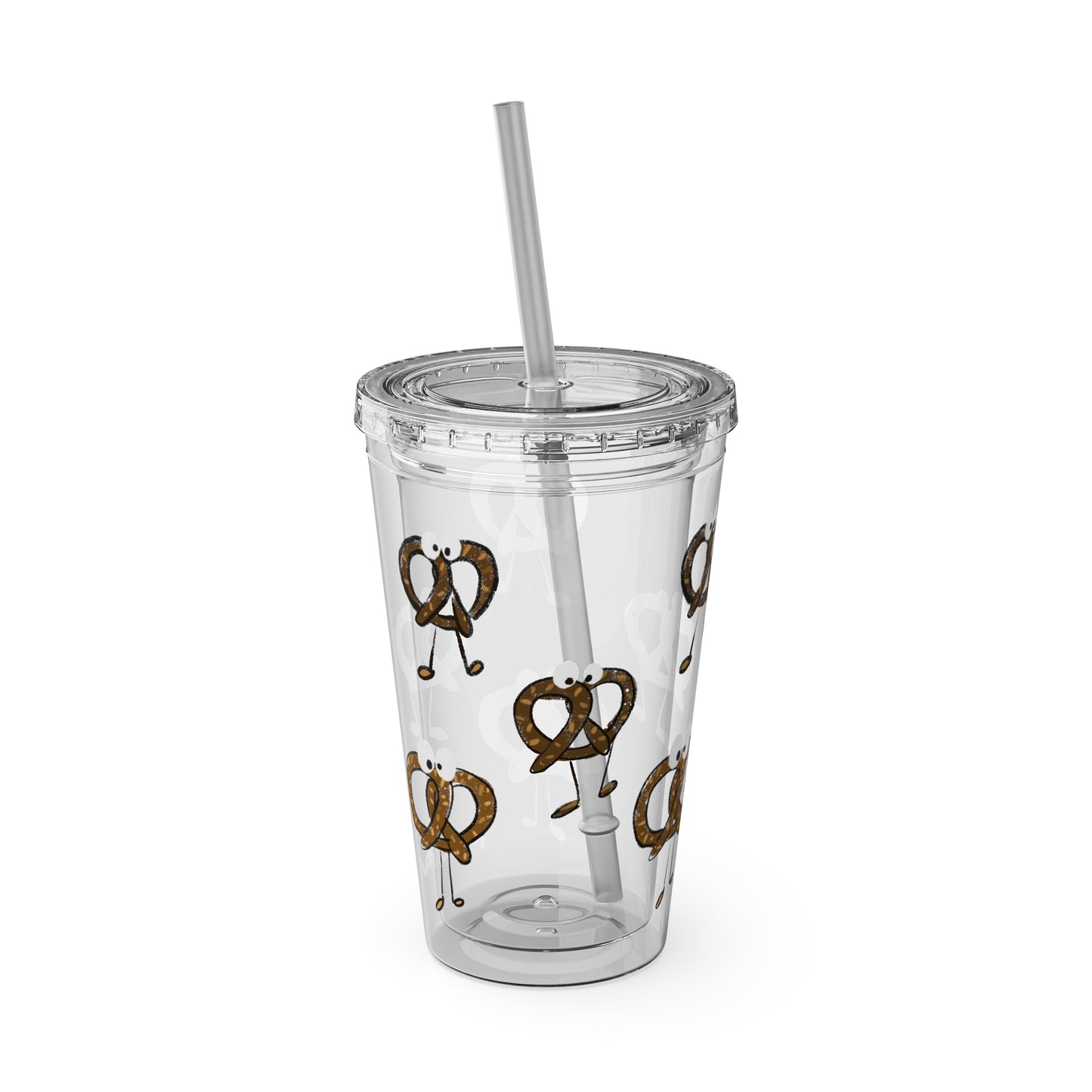 Silly Sippers BPA FREE ACRYLIC Tumbler with Straw, 16oz - Prancing Pretzels