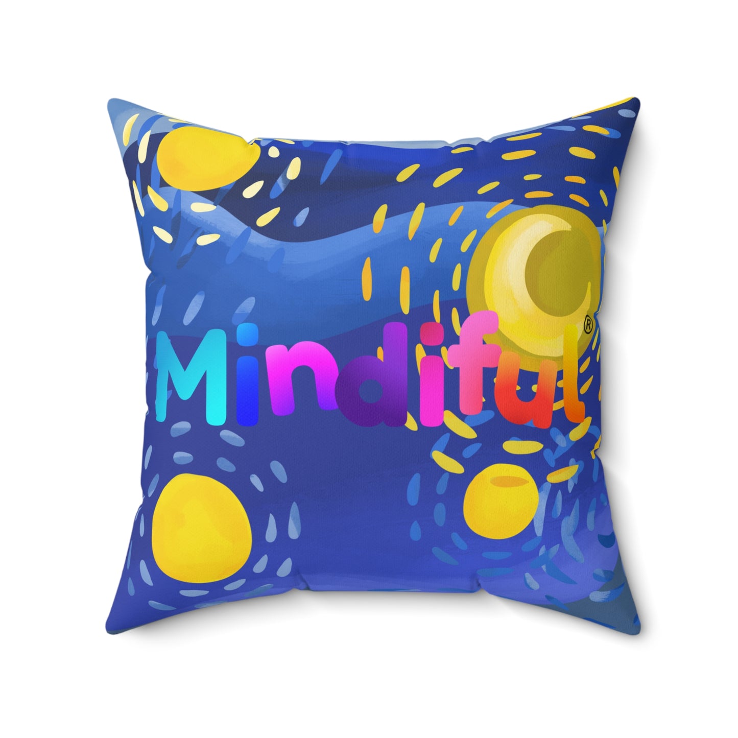 Mindiful® "Starry Starry Starling" Square Pillow